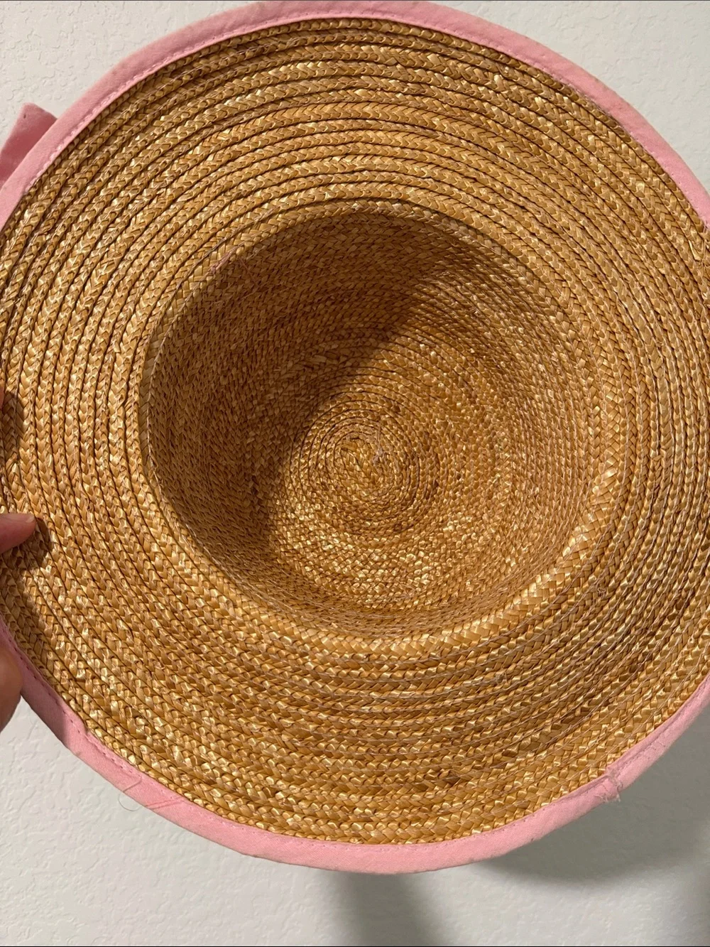 Straw Sun Hat with Pink Bow - Kids Accessories